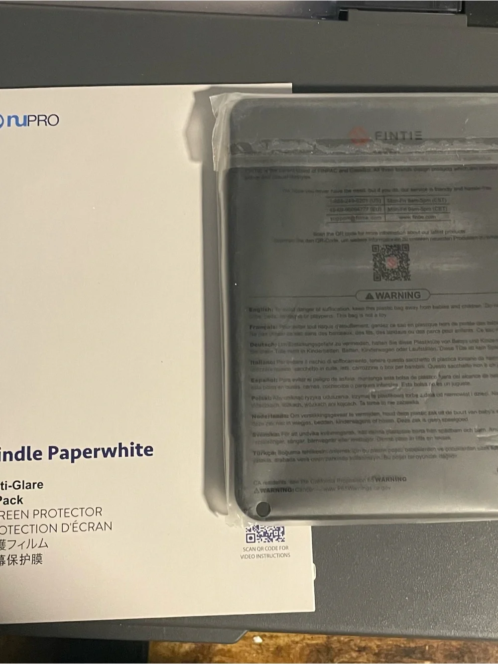 Kindle Paperwhite Screen Protectors and Case - Black - Accessory